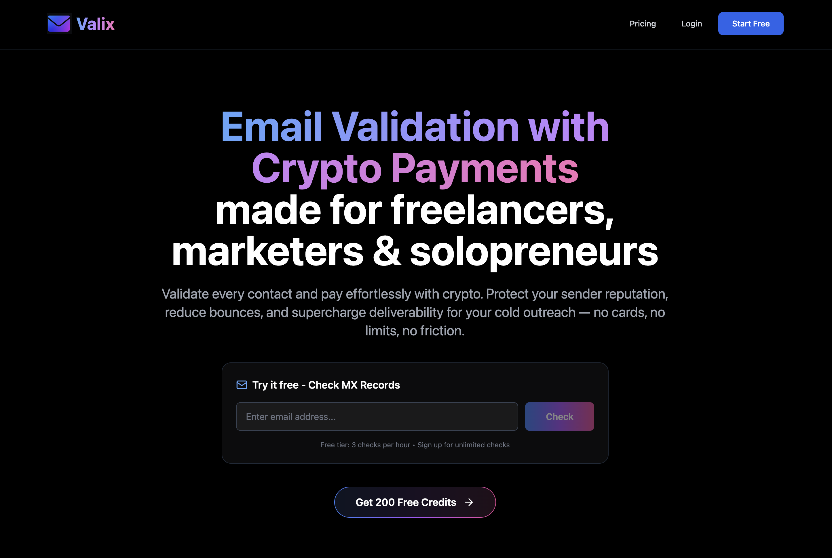 Valixmail — Email outreach platform screenshot